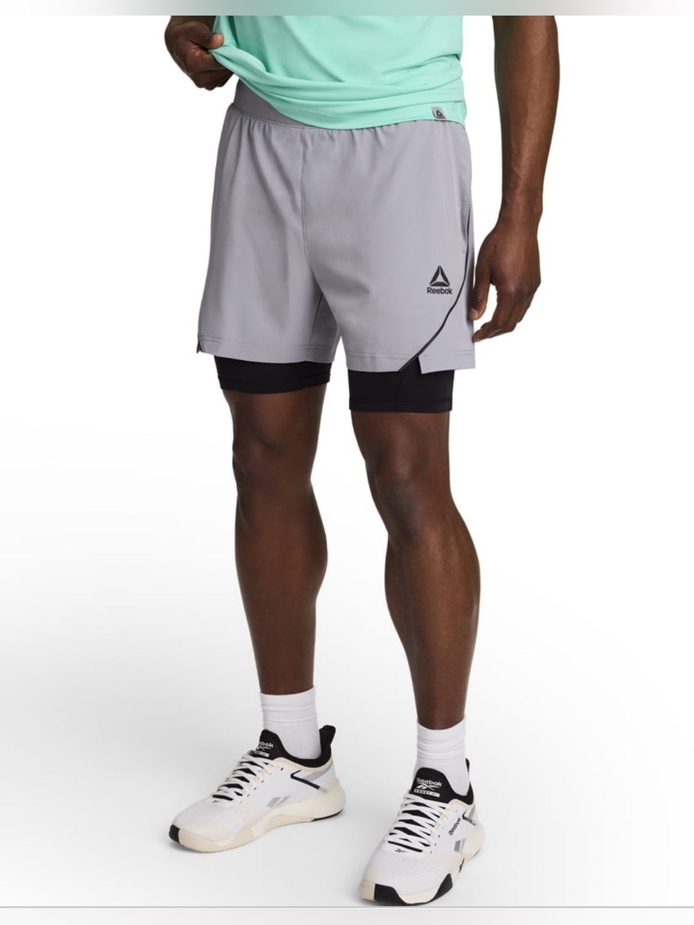 Reebok Men's Strength 2-IN-1 Woven Short 6" Inseam/Size: L/NWT